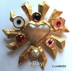 Christian Lacroix Broche Coeur Très Bon État