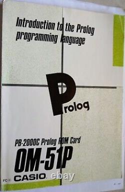 Collector CASIO PB-2000C très bon état avec OM-51P (C/PROLOG) + FX-880P (BASIC)