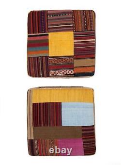 Coussin 2PCS Kilim Patchwork 50 x 50 cm Très bon état Coussin kilim