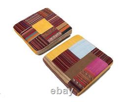 Coussin 2PCS Kilim Patchwork 50 x 50 cm Très bon état Coussin kilim