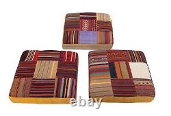 Coussin 3PCS Kilim Patchwork 50 x 50 cm Très bon état Coussin kilim