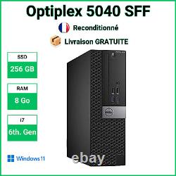 Dell Optiplex 5040 SFF i7 6700 8 Go RAM 256 Go SSD Windows 11 Pro