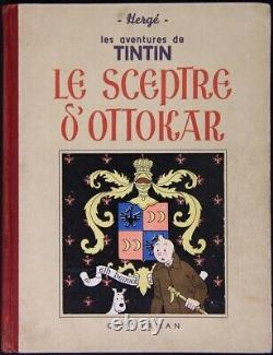 HERGÉ TINTIN LE SCEPTRE D'OTTOKAR noir-blanc A17 Casterman 1941 en très bon état