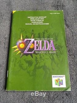 Jeu Nintendo 64 the Legend Of Zelda Majora's Mask EUR très bon état complet N64