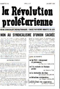 La revolution prolétarienne / année complete 1976 Collectif Très bon état