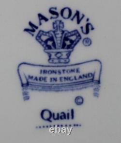 Masons Quail Bleu 2 Dîner Assiettes Très Bon État