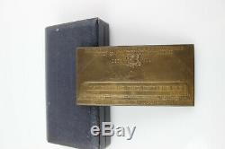 Plaque Bronze et Médaille La Compagnie des Wagons Lits 1876 1926 Très Bon Etat