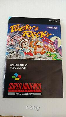 Pocky & Rocky Pal Frg Super Nintendo Ultra Complet Tres Bon Etat
