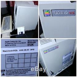 Rare Apple Macintosh 512k M0001wp (1986) Avec Signatures (tres Bon Etat)