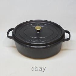 STAUB France Cocotte 33 cm ovale 6,7 litres fonte noire Occasion Très Bon État