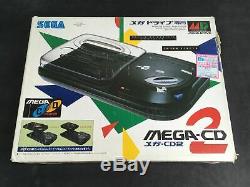 Sega Mega CD 2 Boite Vide + Cale + Accessoires JAP Très Bon état