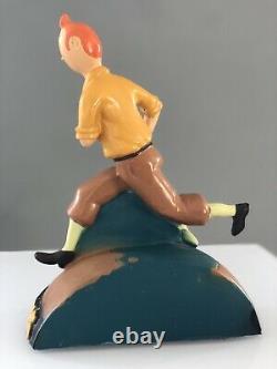 Tintin studio aventure figurine statue en resine 33cm tres bon etat