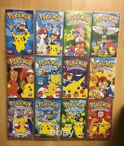 VHS Cassettes Vidéo Pokémon L'intégrale des 12 Volumes en FR Très Bon Etat